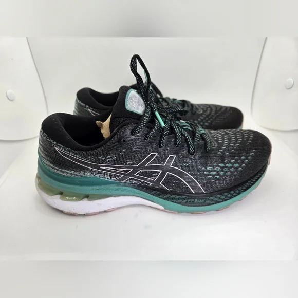 Asics Shoes Asics Gelkayano 28 Womens Shoes Black Green